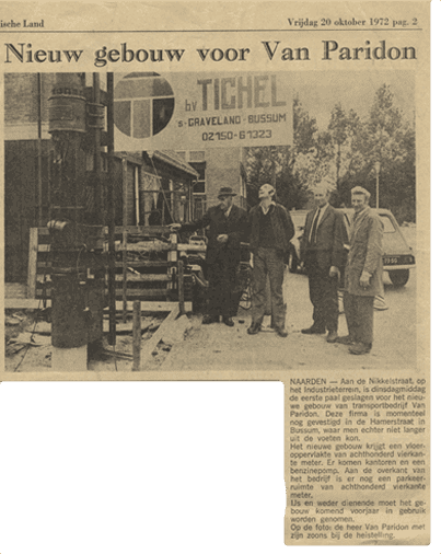 Eerste paal Van Paridon